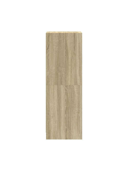 Wall Living Room Display Cabinet made of Particleboard with Glass Sonoma Oak 35x37x109cm