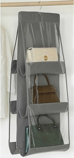 TnS Fabric Hanging Storage Case for Bags in Gray Color 35x82cm 1pcs
