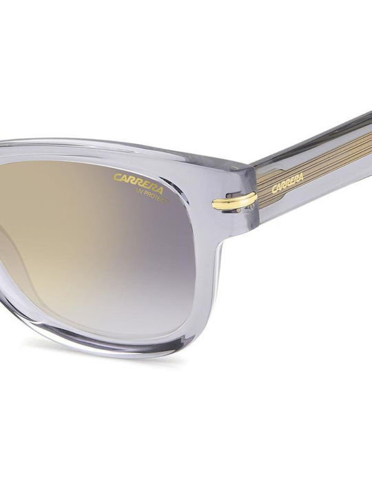 Carrera Unisex Sunglasses with Transparent Horn-Rimmed Frame and Grey Lenses 330/S KB7/FQ