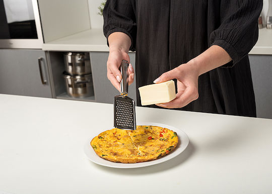 Nava Acer Reiben Käse aus Edelstahl Silbern 25,5cm