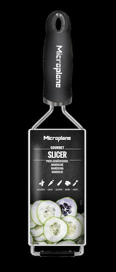 Microplane Gourmet Răzătoare de Brânză din Oțel Inoxidabil Negru 32x7.5x3cm