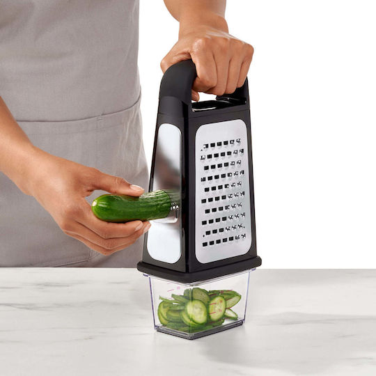 OXO Răzătoare de Brânză cu Container Negru 13.3x8.8x31cm