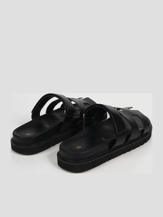 Sandale casual damă Flatforme în Culoare Negru
