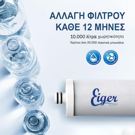 Eiger Συσκευή Φίλτρου Νερού Μονή Άνω Πάγκου με Βρυσάκι EG-CSST-C