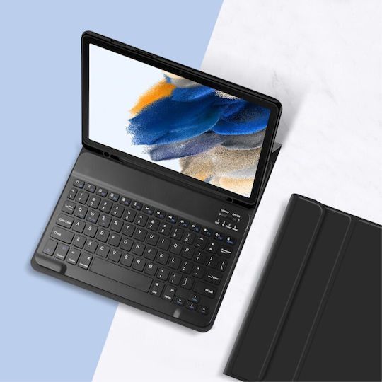 Flip Cover cu Tastatură în Engleză SUA Neagră Samsung Galaxy Tab A8 10.5