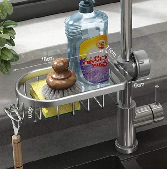 Sponge Holder Made of Gray Stainless Steel
