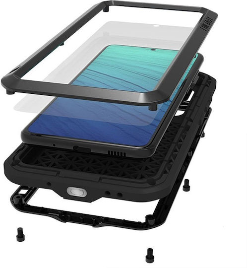 Love Mei Back Cover Metalic Negru (Galaxy S20 Ultra)