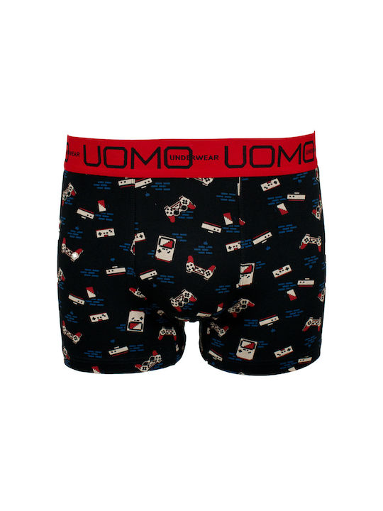 Uomo Herren Boxershorts Multicolor 4Packung