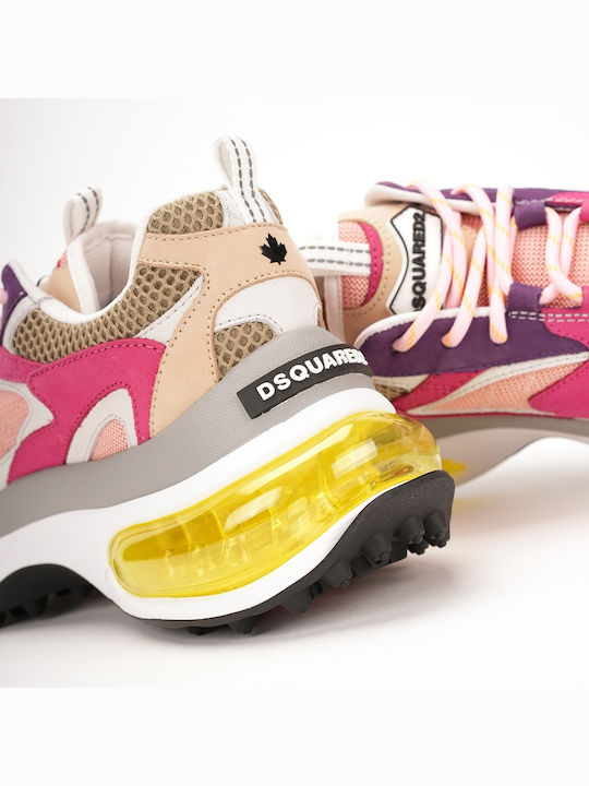 Bubble Damen Sneakers Fuchsia Beige Purple