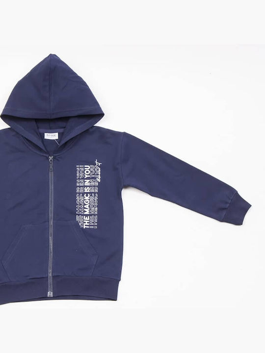 Trax Kinder-Sweatjacke mit Kapuze Blau