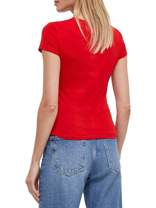 Tommy Hilfiger Γυναικείο T-shirt Κόκκινο