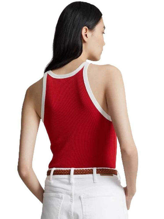 Ralph Lauren Women's Summer Blouse Sleeveless Red