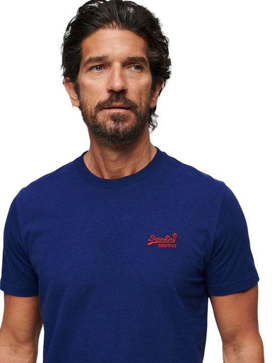 Superdry Vintage Logo T-shirt Bărbătesc cu Mânecă Scurtă Albastru marin