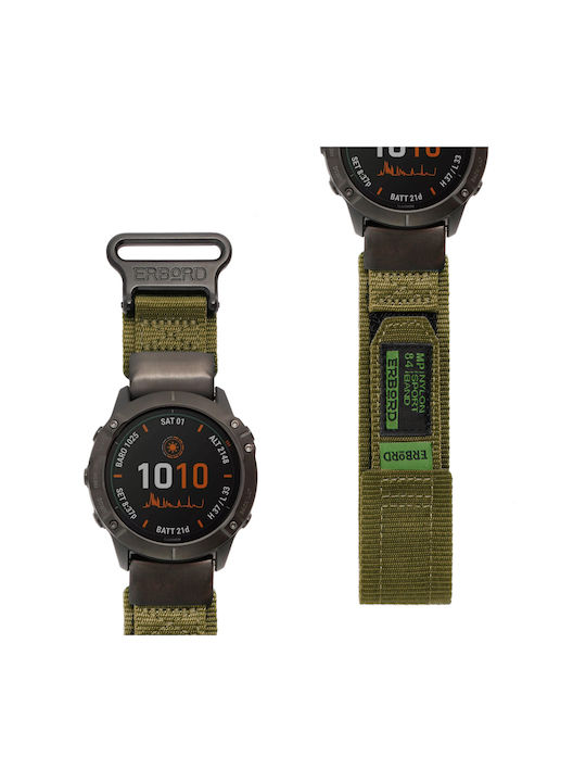 Erbord Curea Piele Verde (Garmin Fenix 5X/6X/6X/6X PRO/7X)