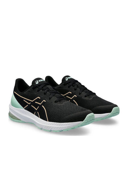 GT-1000 12 GS Kids Sports Shoes Running with Laces Black