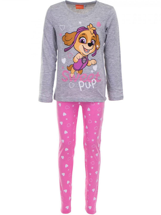 Paw Patrol Pijama pentru copii De bumbac Grey/pink