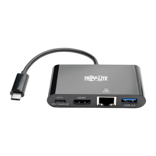 Eaton USB-C Docking Station with HDMI 4K PD Ethernet Black (U444-06N-H4GUBC)