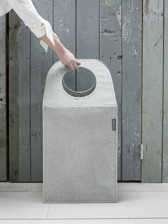 Brabantia Καλάθι Απλύτων Υφασμάτινο 55lt με Καπάκι 40.5x29.5x54cm Γκρι