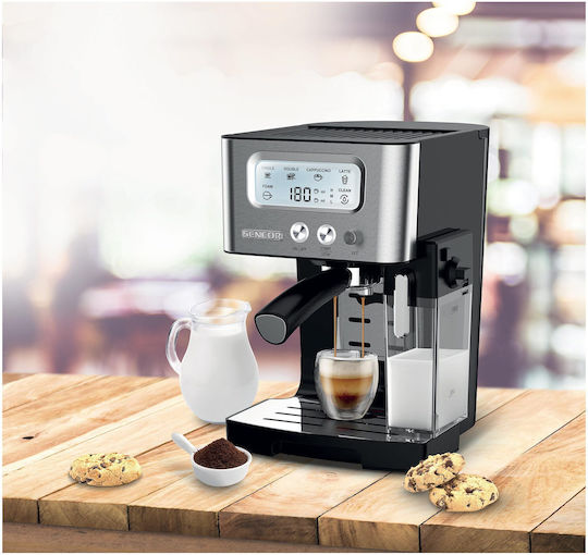 Sencor Μηχανή Espresso 1450W Πίεσης 15bar Ασημί SES 4090SS