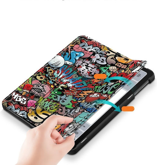 Graffiti Flip Cover Durabilă Multicoloră (Huawei MatePad SE 10.4 2022)
