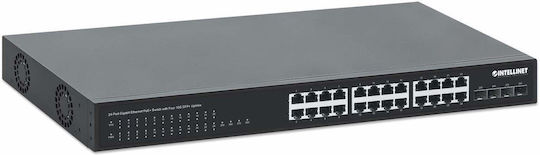 Intellinet Robust Managed L2 PoE+ Switch με 24 Θύρες Gigabit (1Gbps) Ethernet και 4 SFP Θύρες
