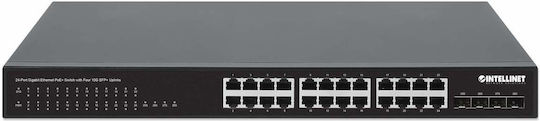 Intellinet Robust Managed L2 PoE+ Switch με 24 Θύρες Gigabit (1Gbps) Ethernet και 4 SFP Θύρες