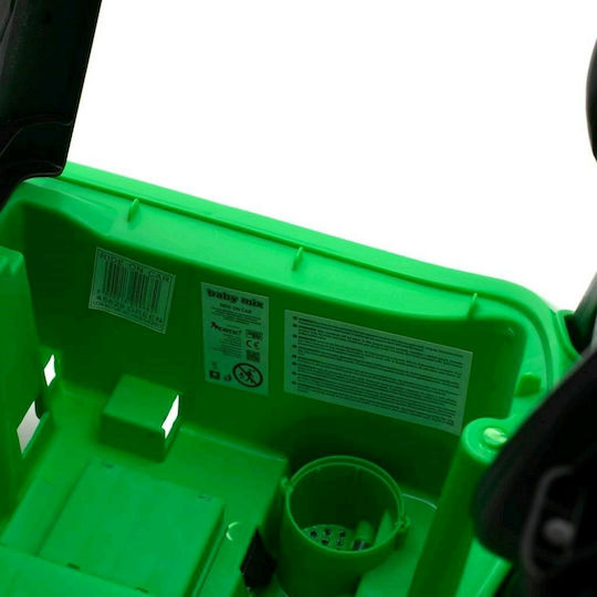 BabyMix Racer Up Mașină Ride On Cu Mâner Pentru Părinți Pentru 12+ Luni Albă