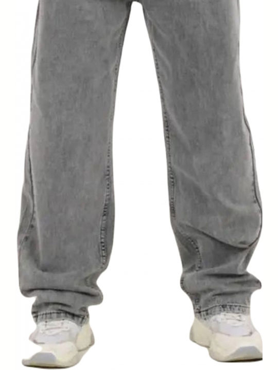 Life Style Butiken Herren Jeanshose in Baggy Linie Light Grey