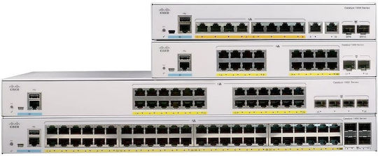 Cisco Catalyst C1300-24T-4G Managed L2 Switch with 24 Gigabit (1Gbps) Ethernet Ports and 4 SFP Ports