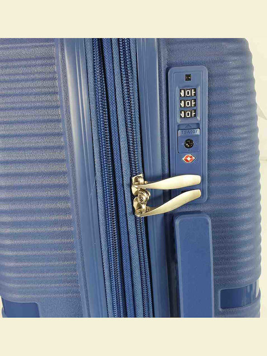 RCM Βαλίτσες Ταξιδιού Σκληρές Μπλε με 4 Ρόδες Σετ 2τμχ