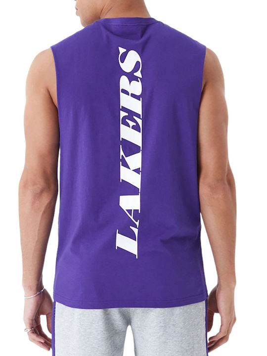 New Era Los Angeles Lakers Herren Sportliches Ärmelloses Shirt Lila