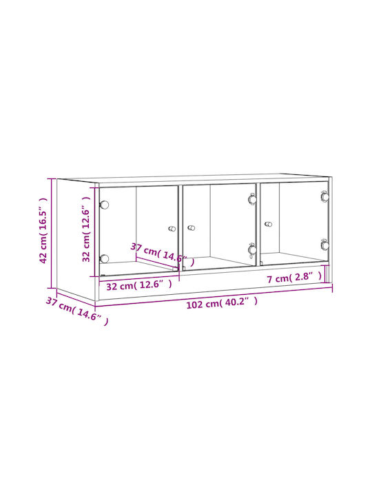 TV-Ständer Rauch Eiche M102xT37xH42cm