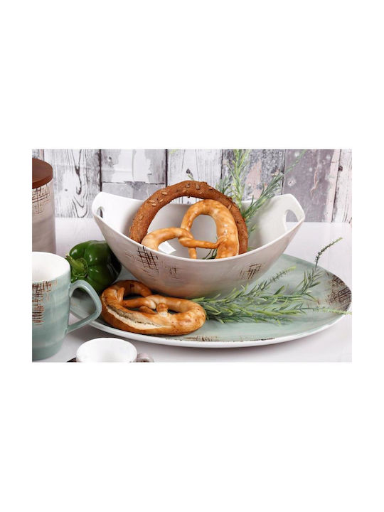 Cryspo Trio Country Οβάλ Πυρίμαχο Σκεύος από Πορσελάνη 37x37x10.2cm Green