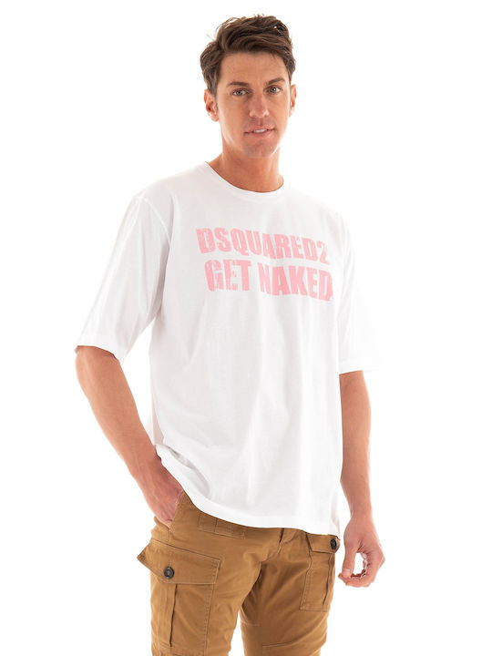 Dsquared2 Ανδρικό T-shirt Κοντομάνικο Λευκό