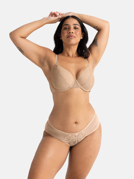 Dorina Hipster Γυναικεία Slip 2Pack Beige/grey