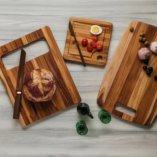 TeakHaus Wooden Serving Platter Marine Collection 20.3x20.3x1.9cm Wooden Serving Platter 20.3x20.3x1.9cm