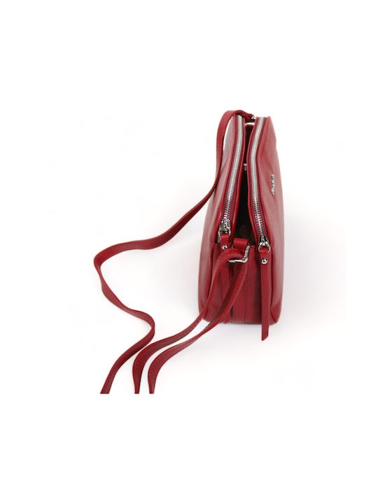 Pierre Cardin Leather Women's Bag Crossbody Red