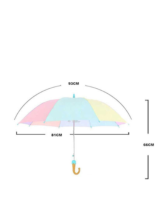 Sega Kinder Regenschirm Gebogener Handgriff Sonic Umbrella Blau mit Durchmesser 48.5cm.