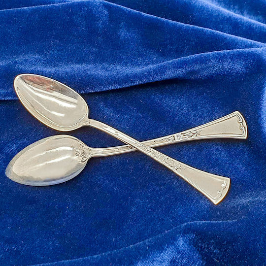 Savvas Design Spoon Set Dinner Metallic Silver 14cm 6pcs