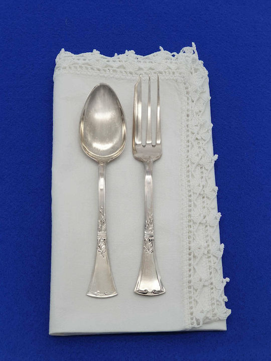 Savvas Design Löffelset Abendessen Metall Silber 14cm 6Stück