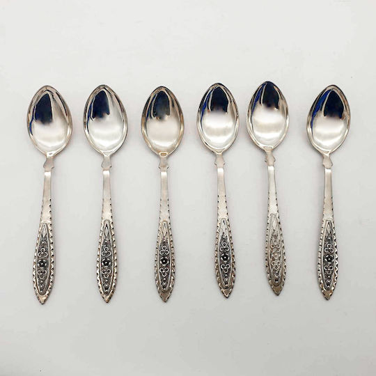 Savvas Design Löffelset Abendessen Metall Silber 14cm 6Stück
