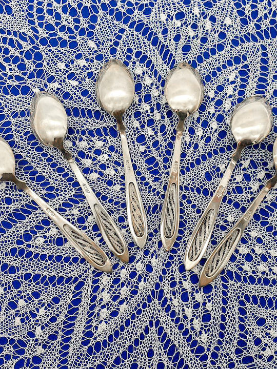Savvas Design Löffelset Abendessen Metall Silber 14cm 6Stück