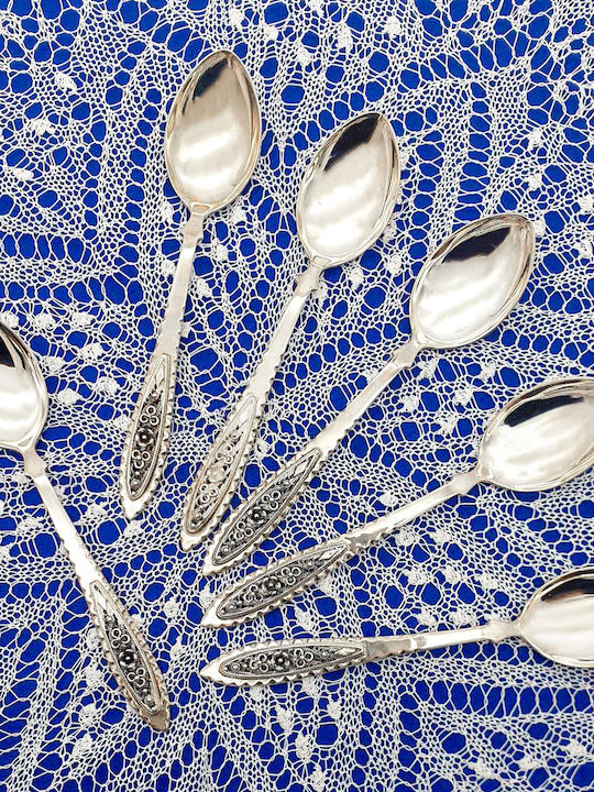 Savvas Design Löffelset Abendessen Metall Silber 14cm 6Stück