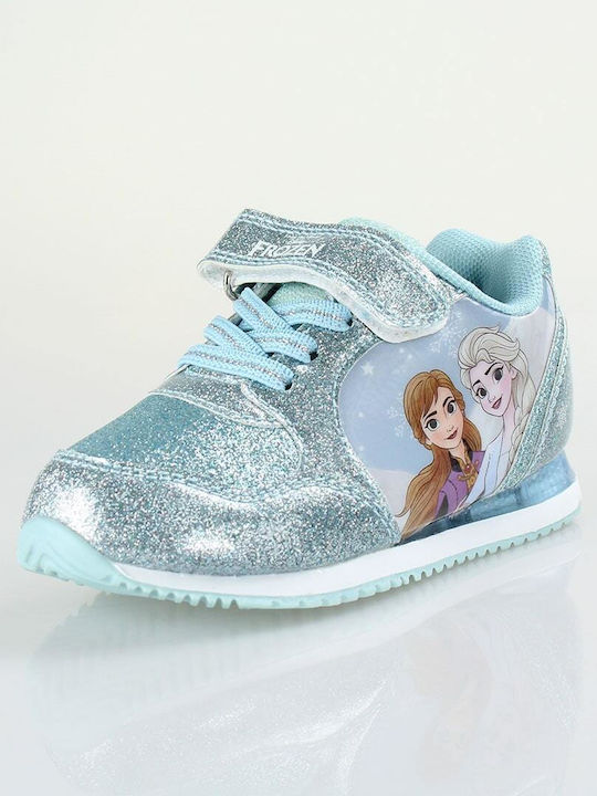 Παιδικά Sneakers με Σκρατς & Φωτάκια Μπλε