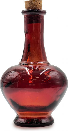 Glass Drops Μπουκάλι Νερού Γυάλινο με Φελλό Πορτοκαλί 250ml