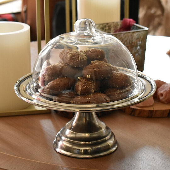 Karni Cake Stand Silver 30x30x28cm