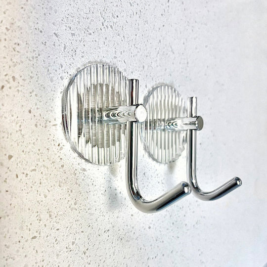 Single Wall-Mounted Bathroom Hook Silver