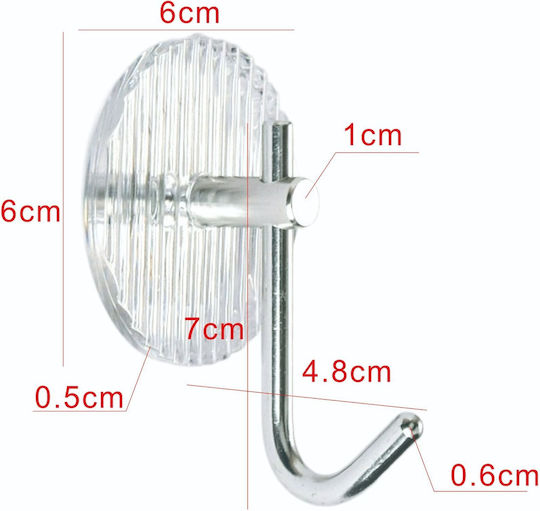 Single Wall-Mounted Bathroom Hook Silver