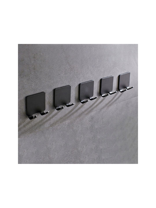 Cârlig de Baie Simplu cu șuruburi ​5x5cm Inox Argintiu
