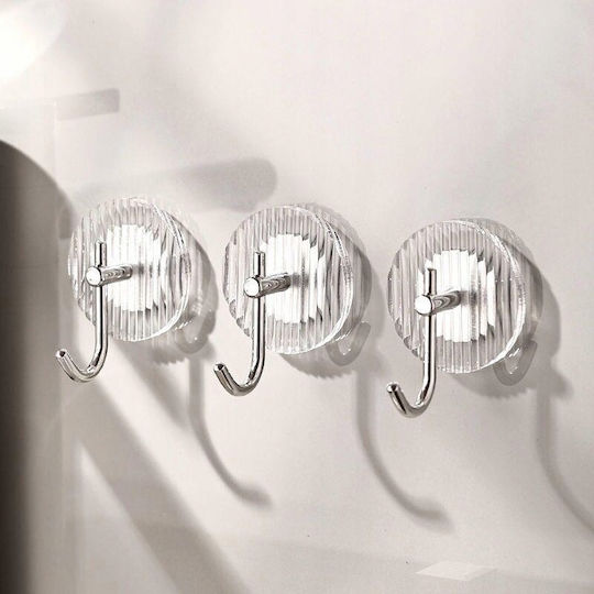 Single Wall-Mounted Bathroom Hook Silver